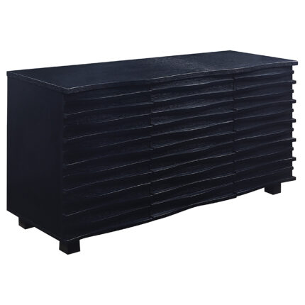 Stanton 3-drawer Sideboard Buffet Storage Cabinet Black product image