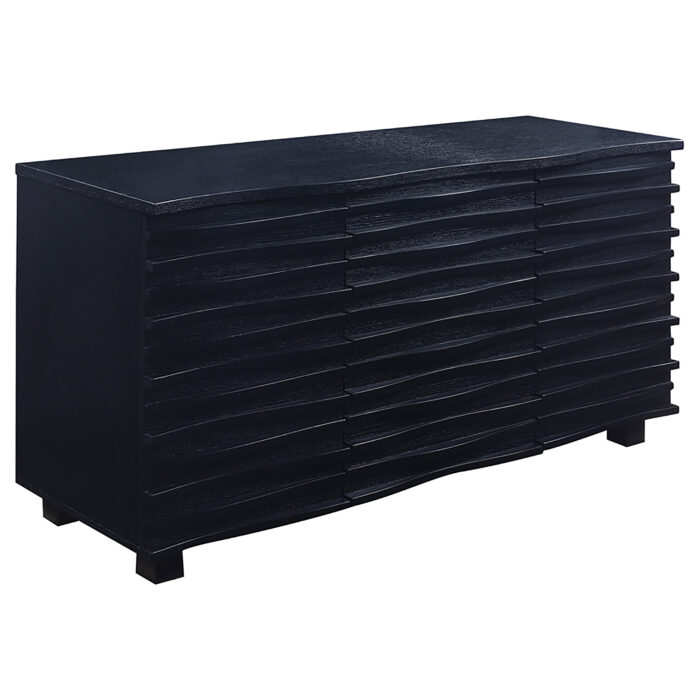 Stanton 3-drawer Sideboard Buffet Storage Cabinet Black product image