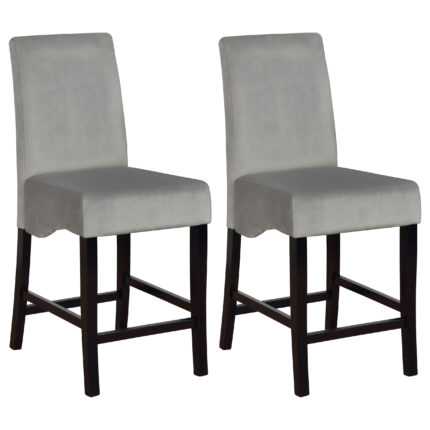 Stanton Velvet Upholstered Counter Chair Grey (Set of 2) product image