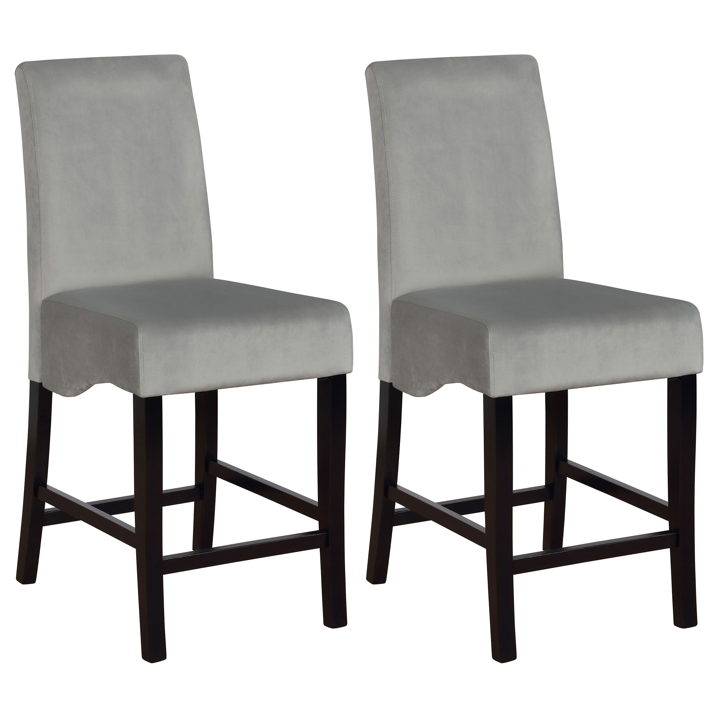 Stanton Velvet Upholstered Counter Chair Grey (Set of 2) Stanton Velvet Upholstered Counter Chair Grey (Set of 2) product image
