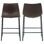 Michelle Upholstered Counter Chair Brown (Set of 2) product image
