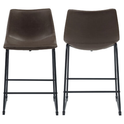 Michelle Upholstered Counter Chair Brown (Set of 2) product image