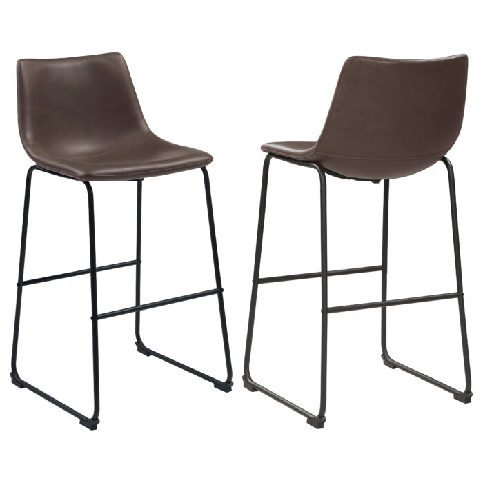 Michelle Upholstered Bar Chair Brown (Set of 2) product image