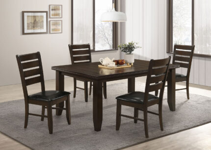 Dalila 5-piece Rectangular Dining Table Set Cappuccino product image