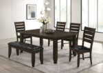 Dalila 6-piece Rectangular Dining Table Set Cappuccino product image