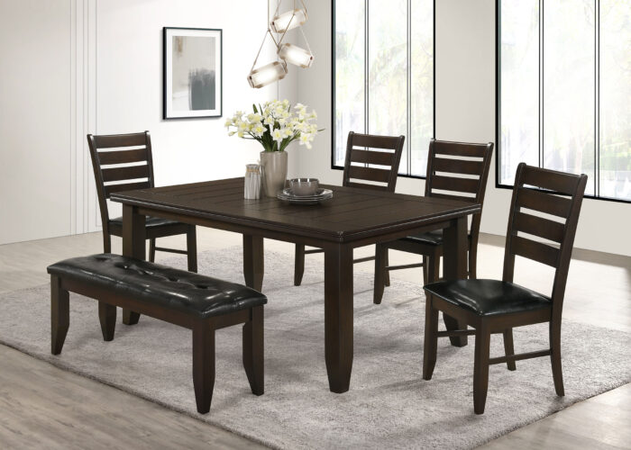 Dalila 6-piece Rectangular Dining Table Set Cappuccino product image