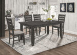 Dalila 5-piece Rectangular Dining Table Set Dark Grey product image