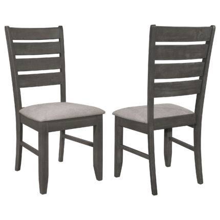 Dalila Wood Dining Side Chair Dark Grey (Set of 2) product image