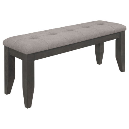Dalila Fabric Upholstered Wood Dining Bench Dark Grey product image