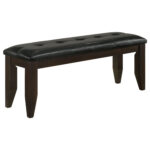 Dalila Leatherette Upholstered Wood Dining Bench Cappuccino product image