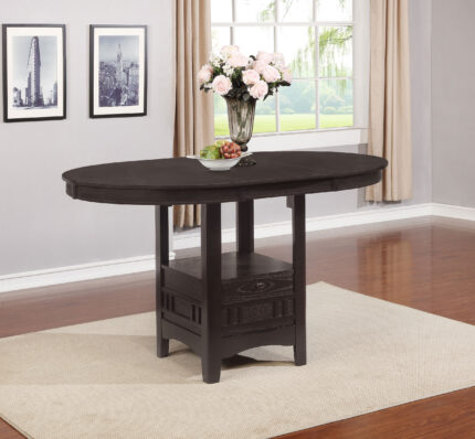 Lavon Oval 60-inch Extension Counter Dining Table Espresso product image