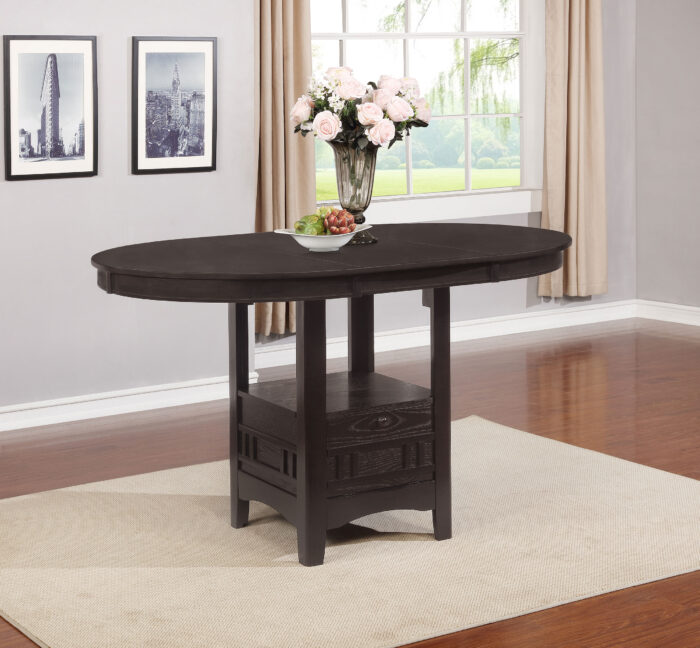 Lavon Oval 60-inch Extension Counter Dining Table Espresso product image