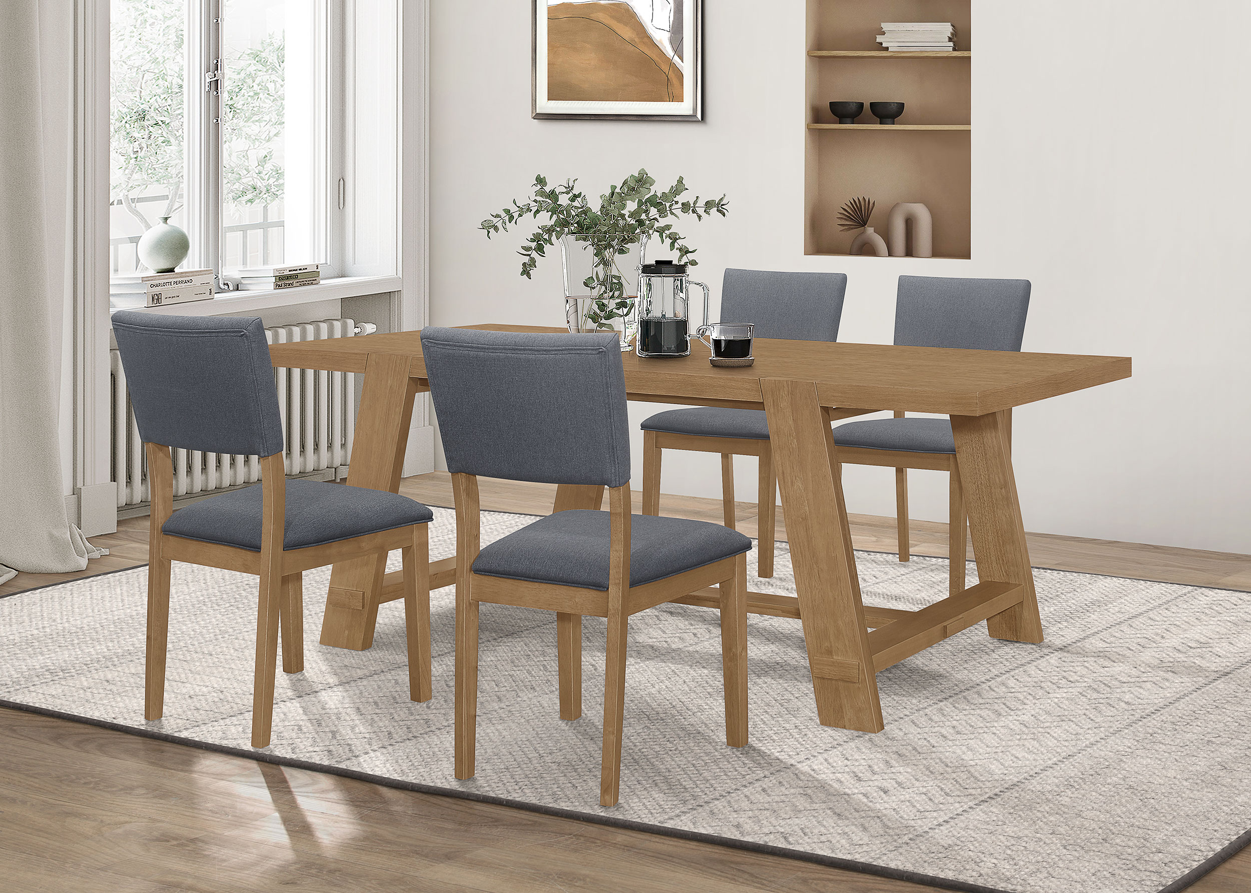 Sharon 5-piece Rectangular Dining Table Set Brown Sharon 5-piece Rectangular Dining Table Set Brown product image