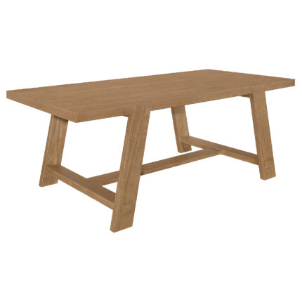 Sharon Rectangular 84-inch Wood Trestle Dining Table Brown product image