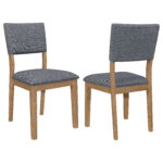 Sharon Fabric Upholstered Dining Side Chair Brown (Set of 2) product image