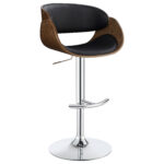 Dana Adjustable Bar Stool Black and Chrome product image