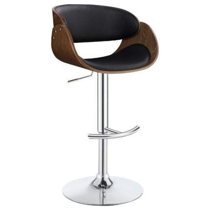 Dana Adjustable Bar Stool Black and Chrome product image
