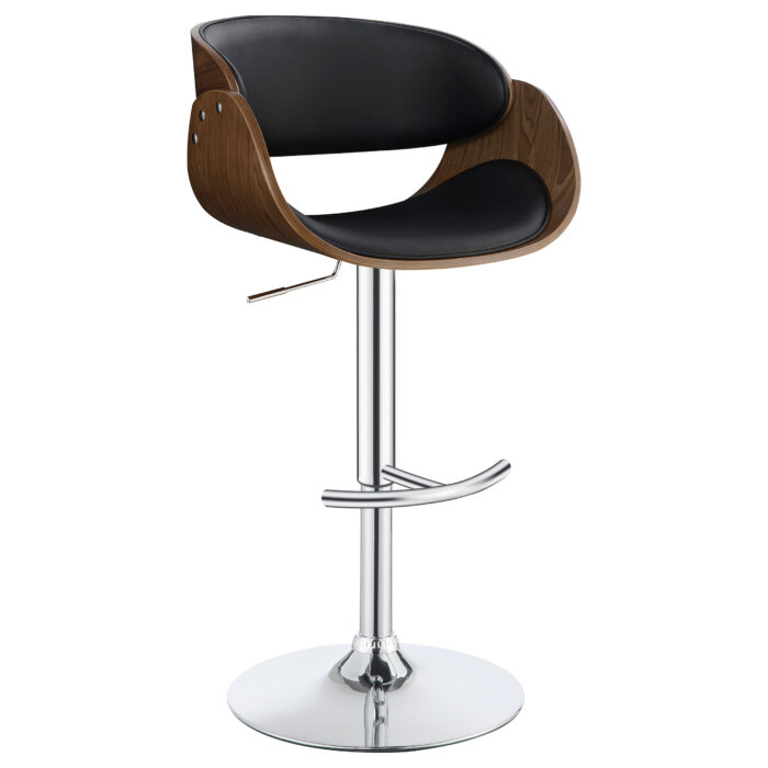 Dana Adjustable Bar Stool Black and Chrome product image