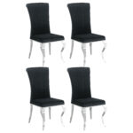 Betty Velvet Upholstered Dining Side Chair Black (Set of 4) product image