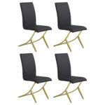Carmelia Upholstered Dining Side Chair Black (Set of 4) product image