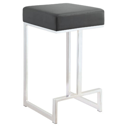 Gervase Square Counter Height Stool Grey and Chrome product image