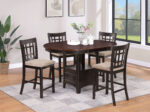 Lavon 5-piece Oval Counter Height Dining Set Light Chestnut product image