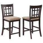 Lavon Wood Counter Chair Tan and Espresso (Set of 2) product image