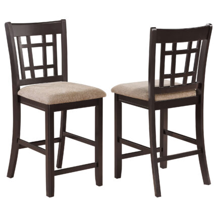 Lavon Wood Counter Chair Tan and Espresso (Set of 2) product image