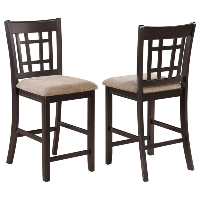 Lavon Wood Counter Chair Tan and Espresso (Set of 2) product image