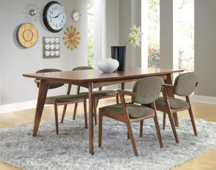 Malone 5-piece Rectangular Dining Table Set Dark Walnut product image