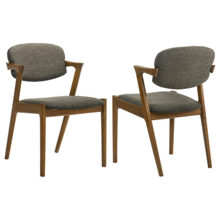 Malone Padded Wood Dining Arm Chair Dark Walnut (Set of 2) product image