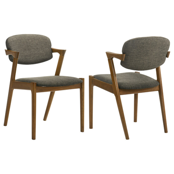 Malone Padded Wood Dining Arm Chair Dark Walnut (Set of 2) product image