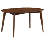 Jedda Oval 60-inch Extension Leaf Dining Table Dark Walnut product image