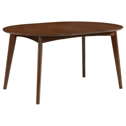 Jedda Oval 60-inch Extension Leaf Dining Table Dark Walnut product image