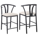 Dolman Counter Height Dining Side Chair Beige (Set of 2) product image