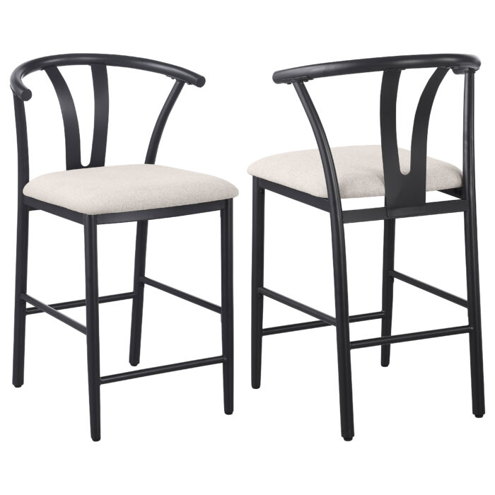 Dolman Counter Height Dining Side Chair Beige (Set of 2) product image