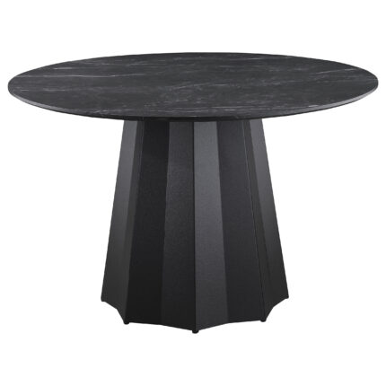 Camden Round 48-inch Faux Marble Top Dining Table Black product image