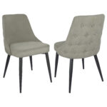 Cosmo Upholstered Dining Side Chair Light Grey (Set of 2) product image