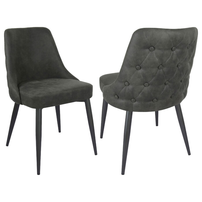 Cosmo Upholstered Dining Side Chair Grey (Set of 2) product image
