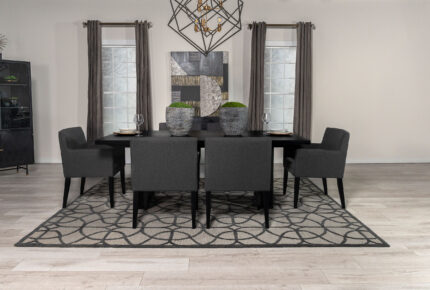 Catherine 7-piece Rectangular Dining Table Set Black product image