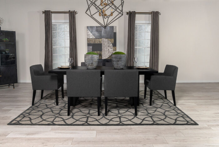 Catherine 7-piece Rectangular Dining Table Set Black product image