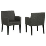 Catherine Upholstered Dining Arm Chair Grey (Set of 2) product image