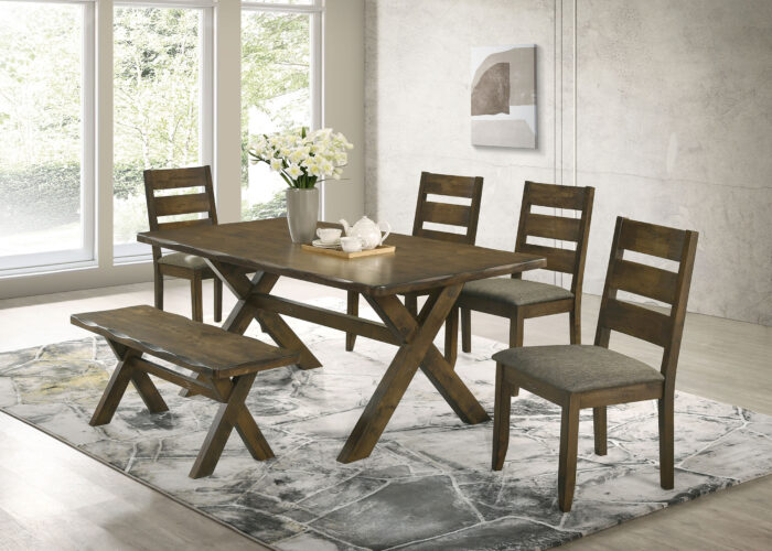 Alston 6-piece Rectangular Dining Table Set Knotty Nutmeg product image