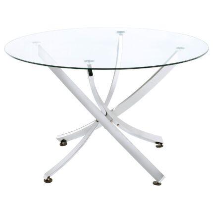 Beckham Round 46-inch Glass Top Dining Table Chrome product image