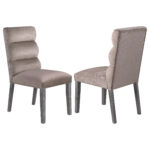Carla Velvet Upholstered Dining Side Chair Ash (Set of 2) product image