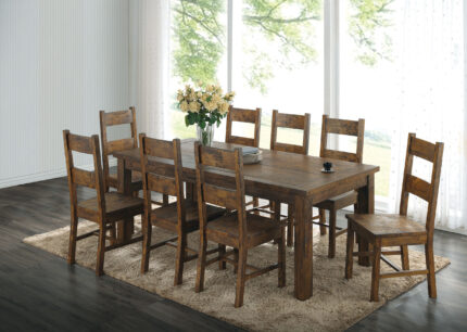 Coleman 9-piece Rectangular Dining Set Rustic Golden Brown product image
