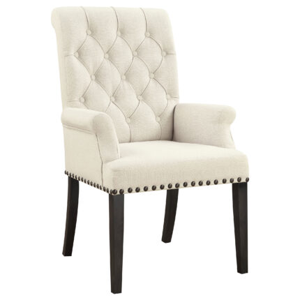 Alana Fabric Upholstered Dining Arm Chair Beige product image