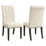 Alana Fabric Upholstered Dining Side Chair Beige (Set of 2) product image