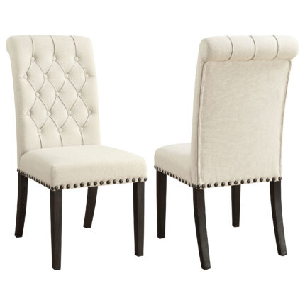 Alana Fabric Upholstered Dining Side Chair Beige (Set of 2) product image