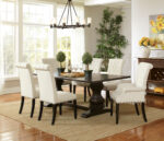 Parkins 7-piece Rectangular Dining Table Set Rustic Espresso product image